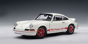 PORSCHE 911 CARRERA RS 2.7 1973 - WHITE WITH RED STRIPES (78051)